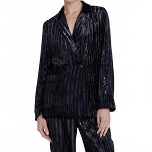 NEW BERENICE valindra blazer in stripe burnout black